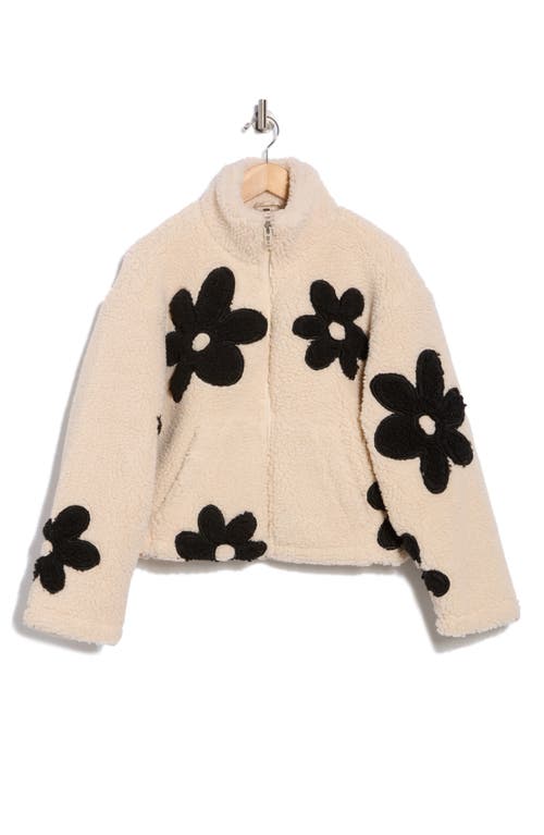 Blanknyc Floral Faux Shearling Jacket In Multi