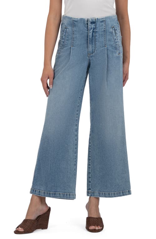 Kut From The Kloth Meg Patch Pocket Mid Rise Ankle Wide Leg Jeans