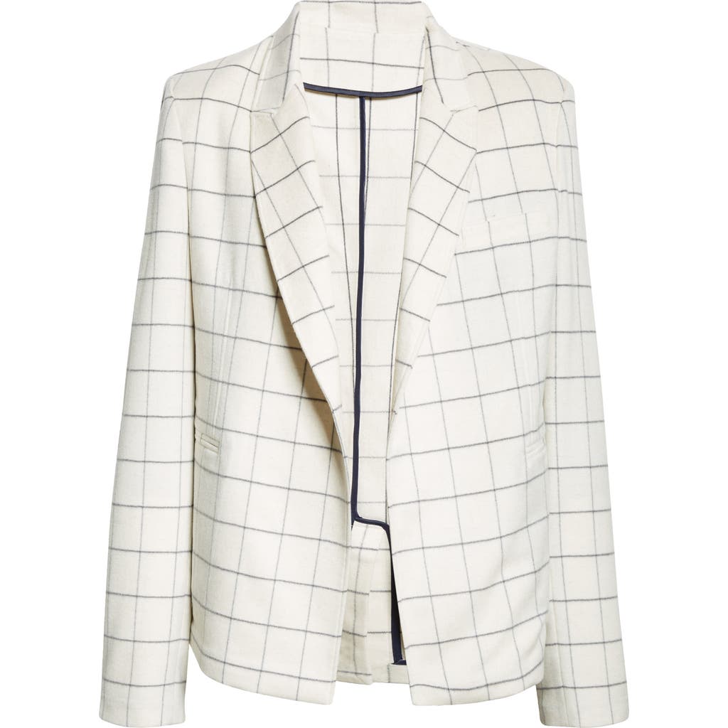 Frenckenberger Liz Open Front Wool & Cashmere Blazer In Checkered