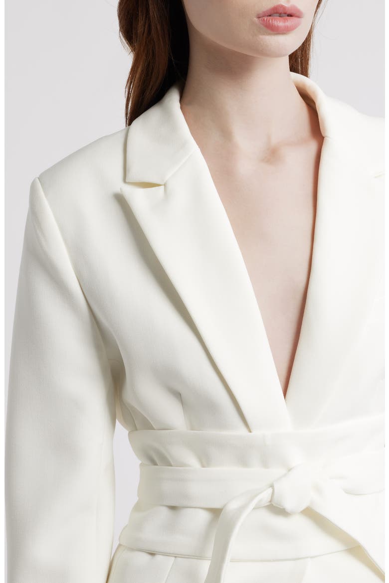 The Ultimate Muse Belted Blazer, Alternate, color, WHITE