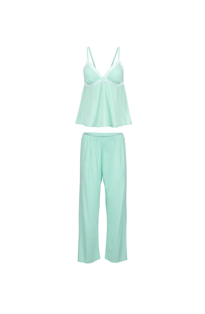 Adore Me Eloisa Tank Top & Pants Pajama Set, Alternate, color, Light Green