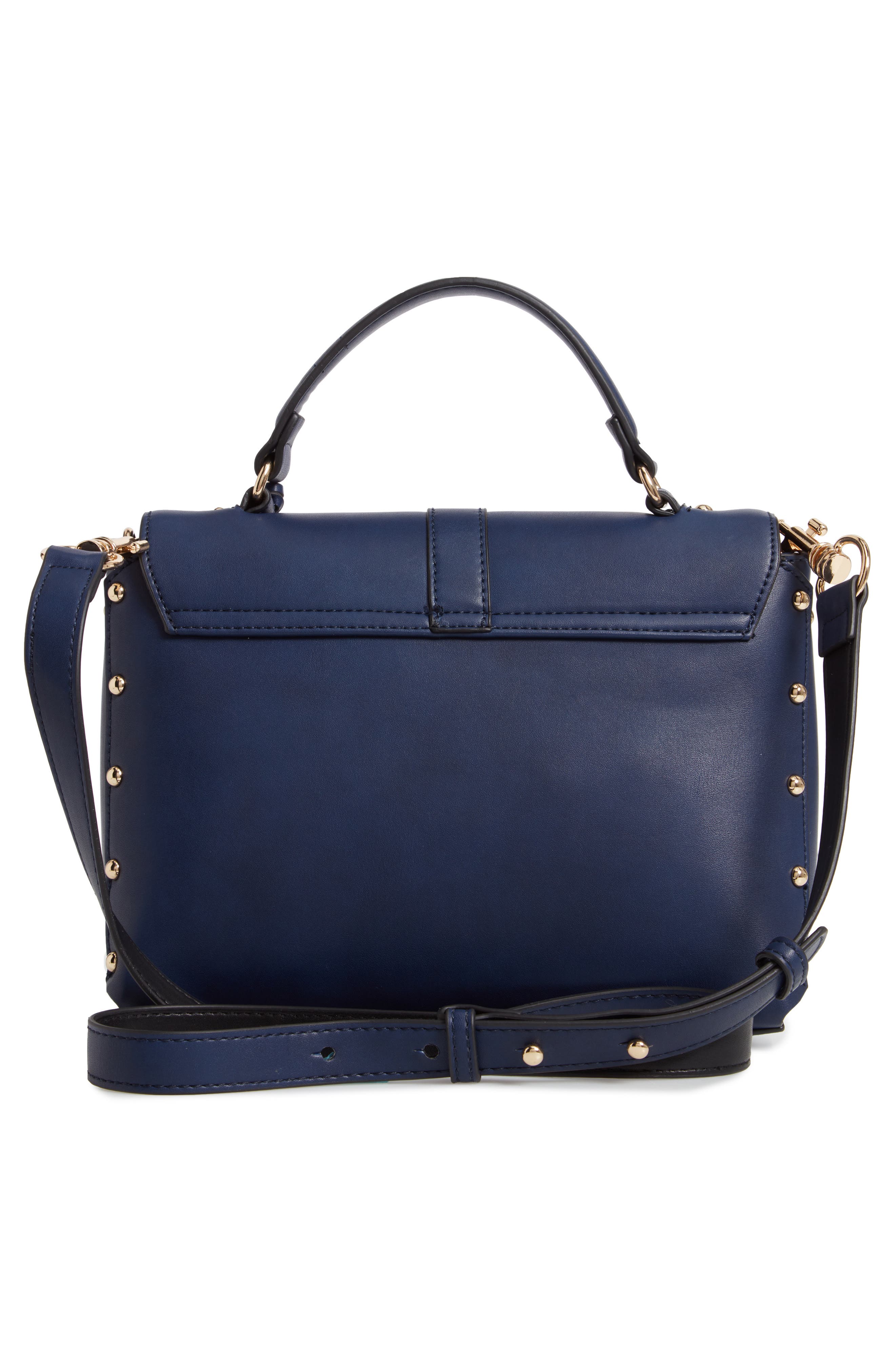 Cesca Studded Faux Leather Box Crossbody Bag, Alternate, color, 