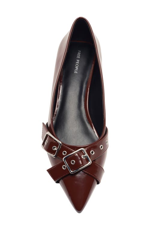 Free People So '90s Pointed Toe Kitten Heel Pump In Brown
