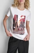 DKNY Manhattan Henge Conversation Cotton Blend Graphic T-Shirt