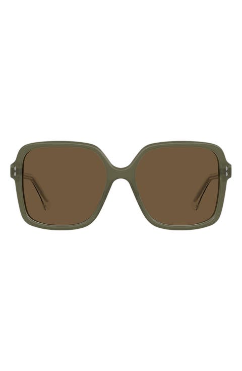 58mm Square Sunglasses