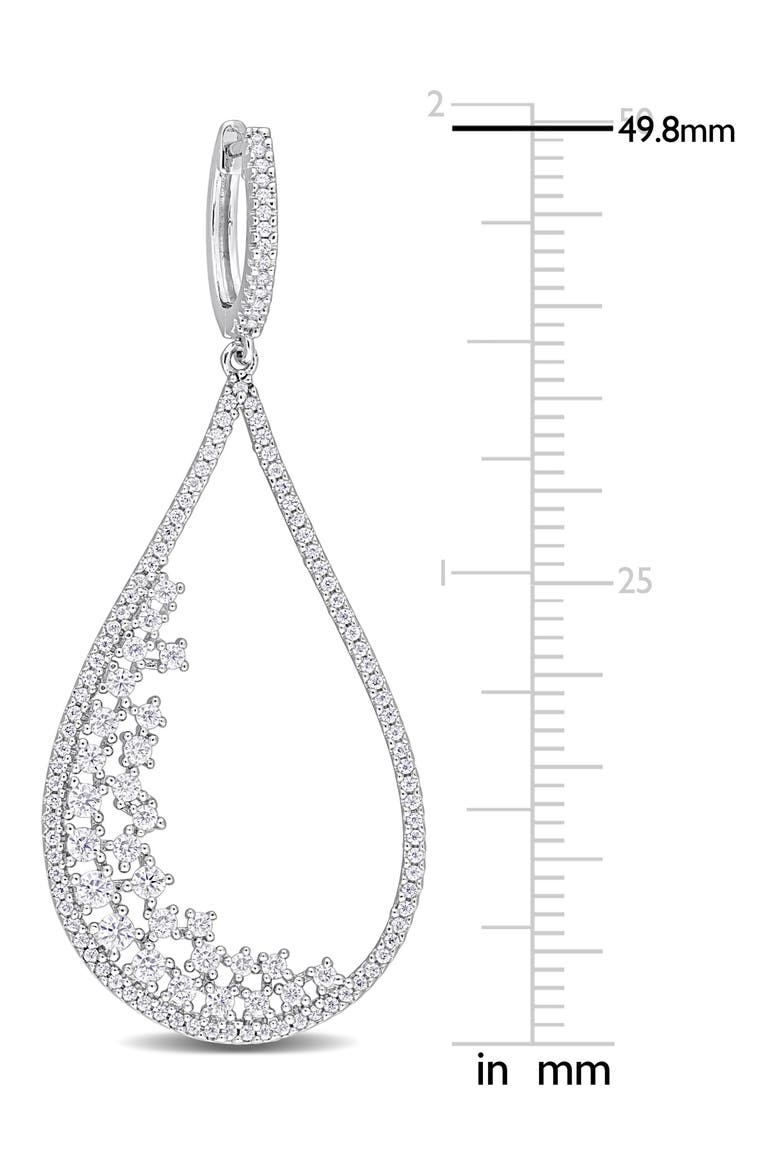 Dew Lab Grown Moissanite Drop Earrings, Alternate, color, SILVER