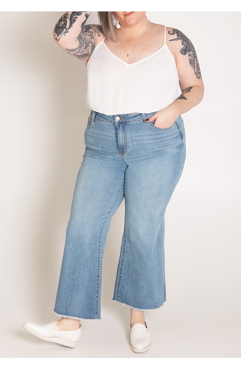 ELOQUII V-Neck Cami, Alternate, color, Soft White