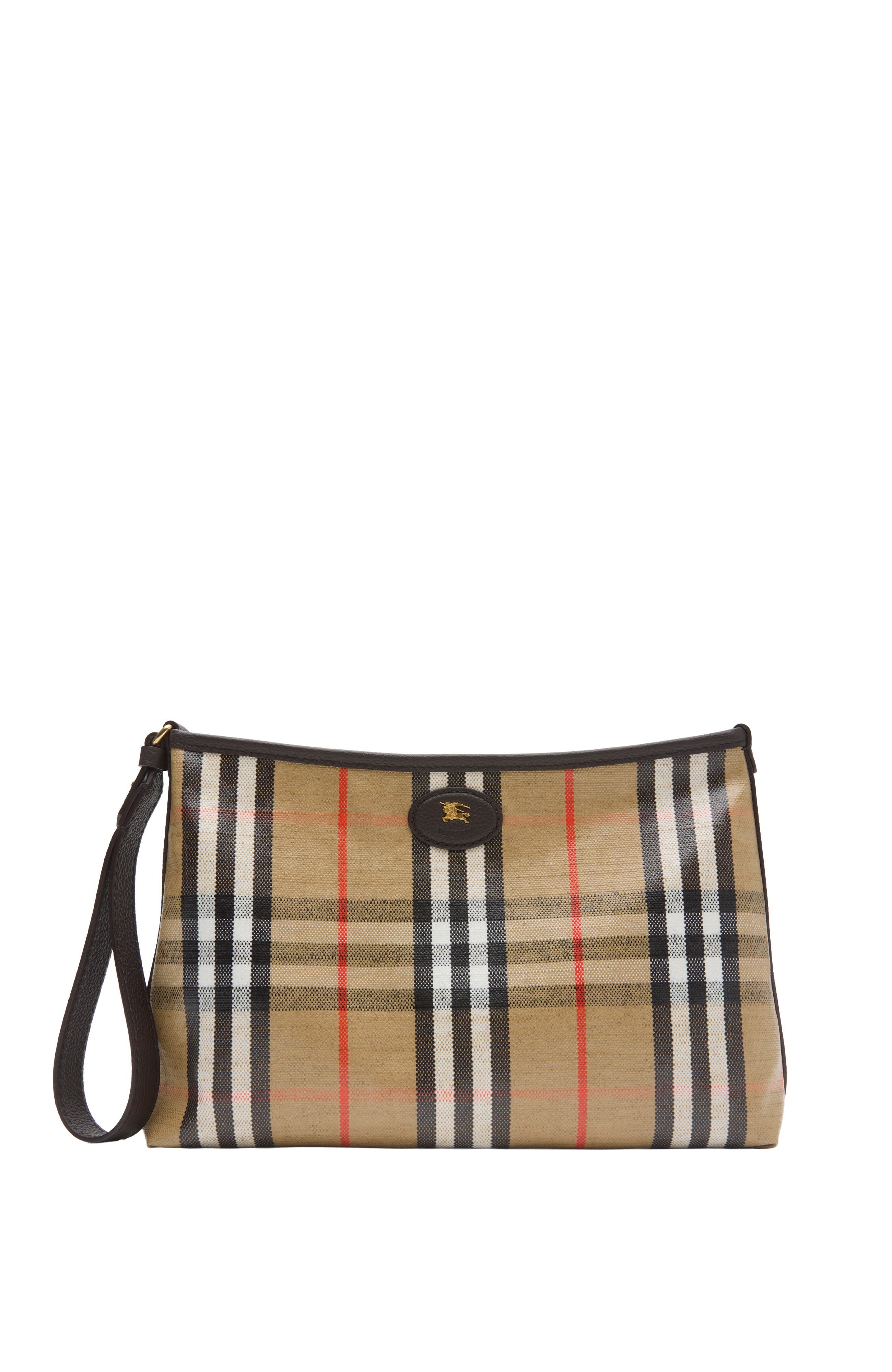 Burberry Highlands Pouch, Main, color, Sand Beige