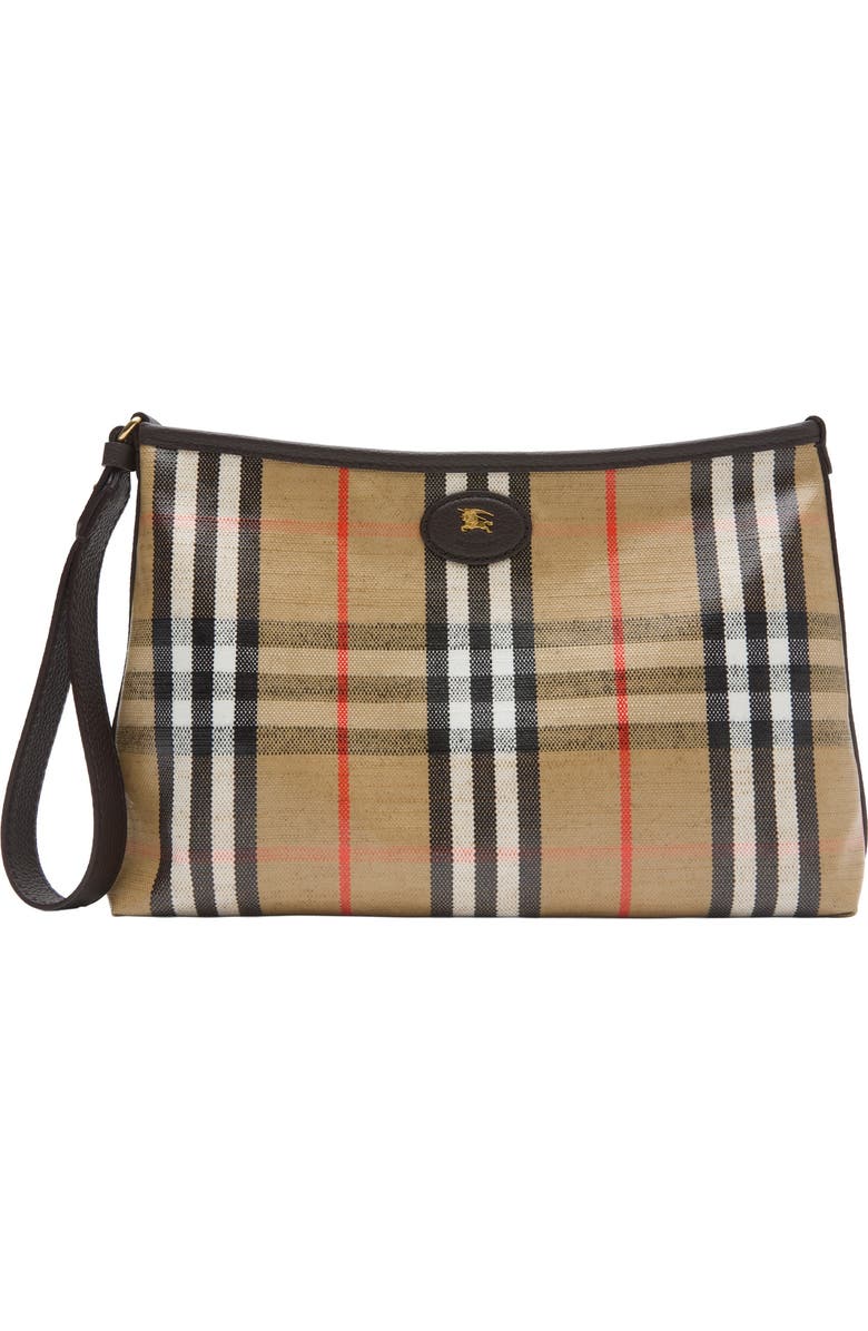 Burberry Highlands Pouch, Main, color, Sand Beige