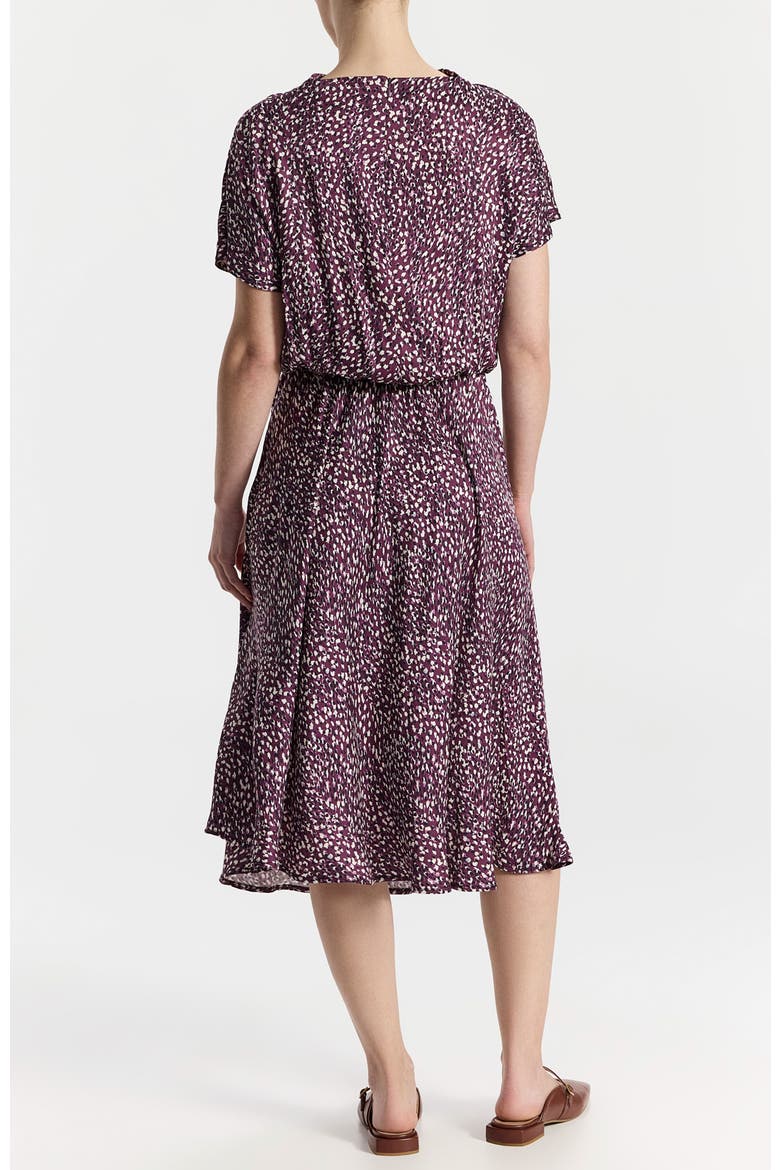 Daria High-Neck Flowy Floral Midi Dress, Alternate, color, Purple Floral Design
