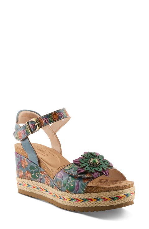 Boca Espadrille Ankle Strap Platform Wedge Sandal (Women)