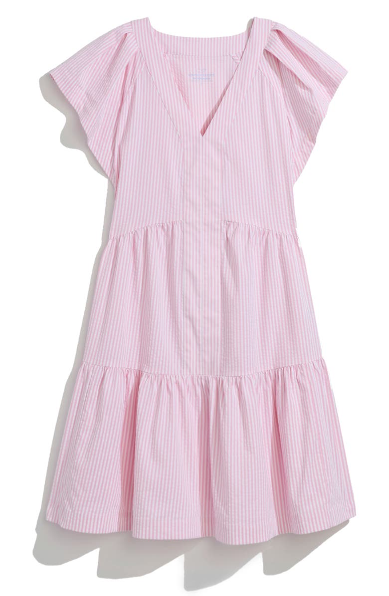 vineyard vines Harbor Tiered Ruffle Dress, Alternate, color, Vineyard Ss Pb/Wc