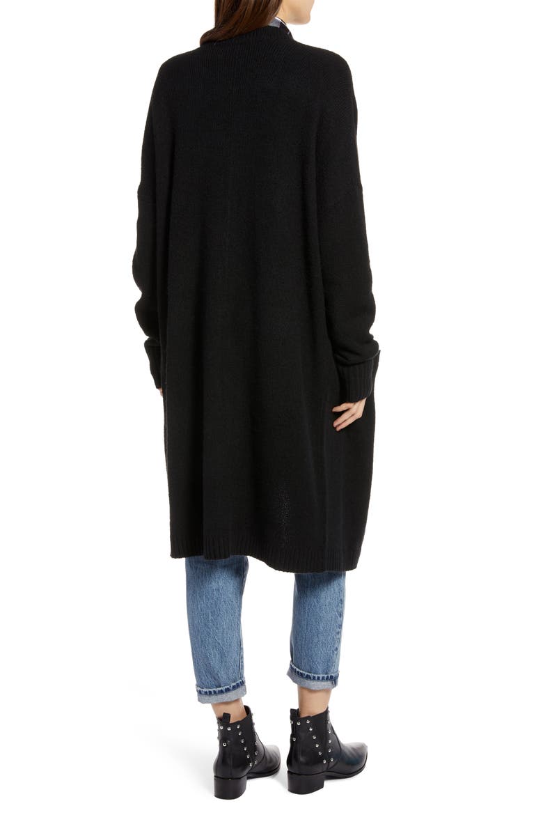 Drape Cardigan, Alternate, color, BLACK