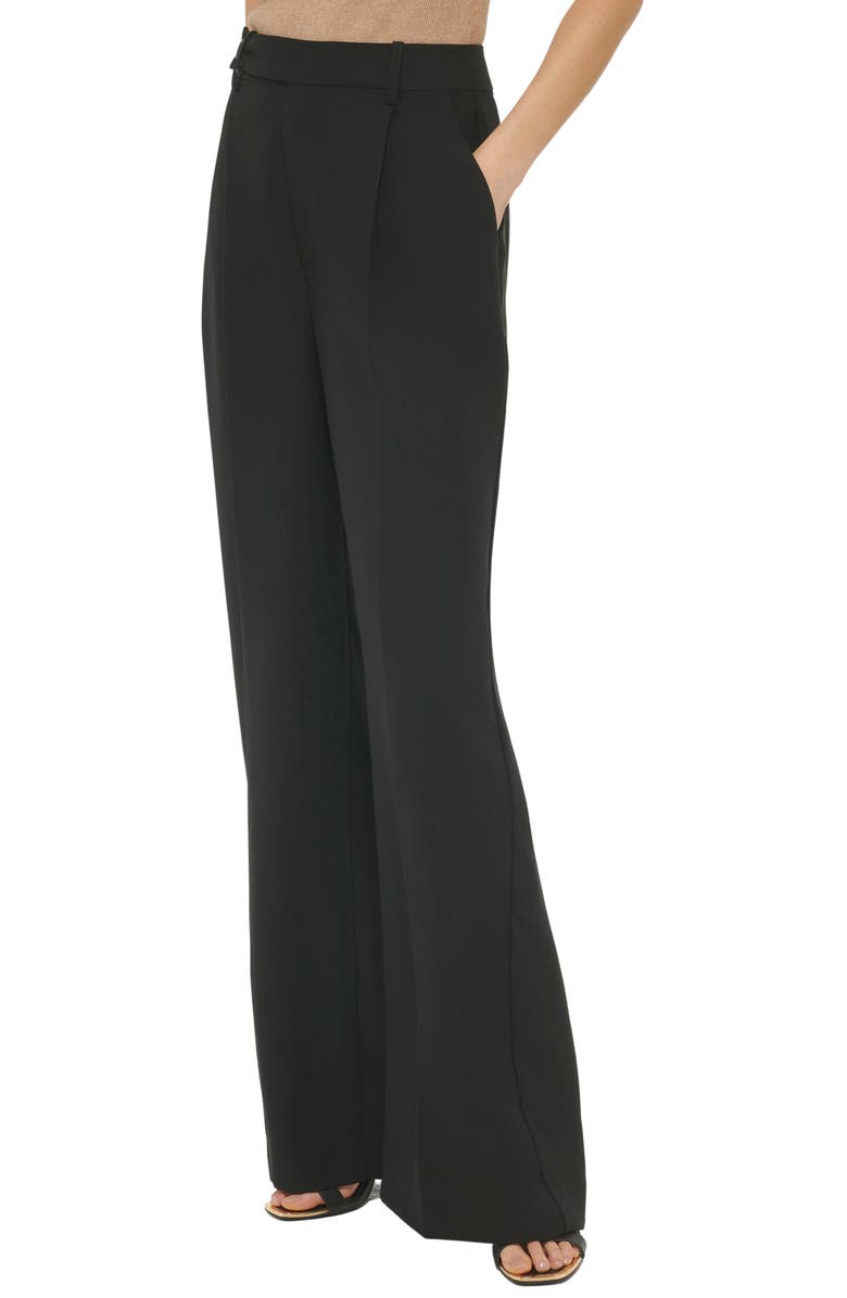 DKNY Crepe Wide Leg Trousers, Alternate, color,