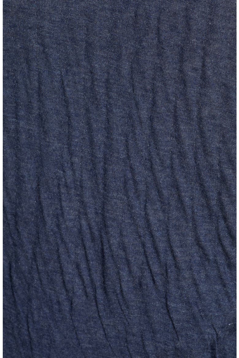 Malibu Collection Crinkle Jersey Lounge Set, Alternate, color, INDIGO/ GRAY