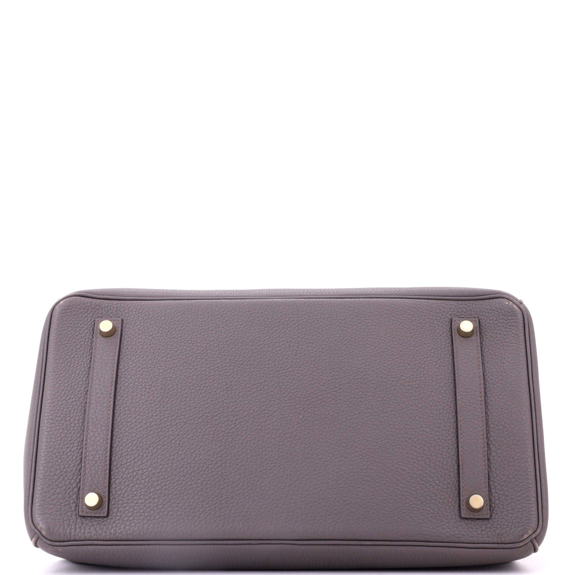 Pre-Owned Hermes Birkin Handbag Grey Togo with Gold Hardware 35, Alternate, color, Etain