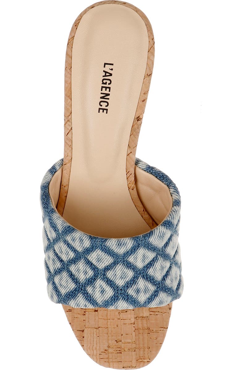 L'AGENCE Gabriell Platform Slide Sandal, Alternate, color, Light Denim