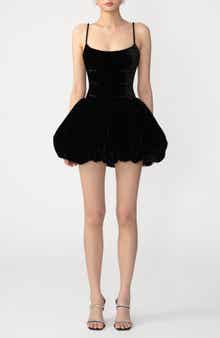 Miley Bubble Hem Velvet Minidress