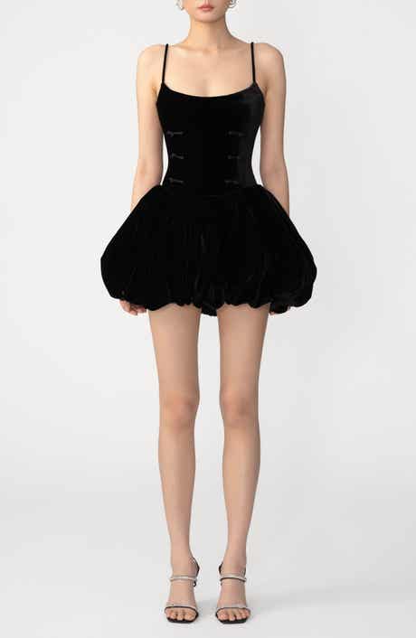 Miley Bubble Hem Velvet Minidress