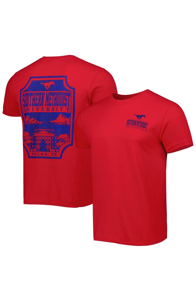 IMAGE ONE Men's Red SMU Mustangs Logo Campus Icon T-Shirt, Main, color, Red