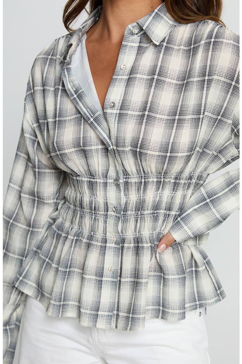 As You Are Check Button-Up Shirt, Alternate, color, BLACK CHECK