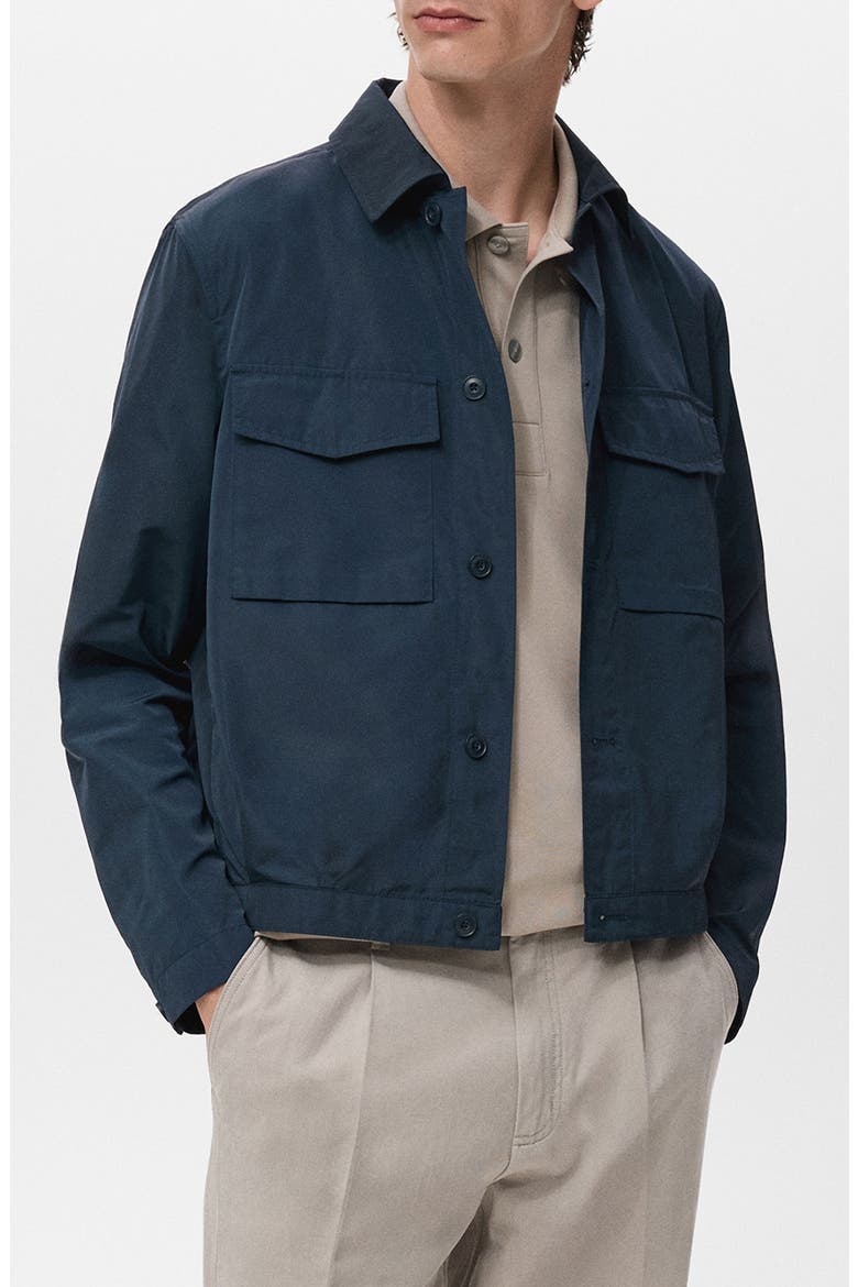 Water Repellent Jacket, Main, color, PETROL BLUE