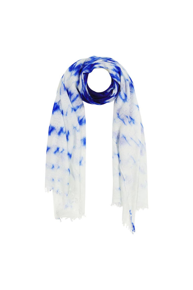 Cashmere Dip Dye Shawl, Alternate, color, Indigo Blue