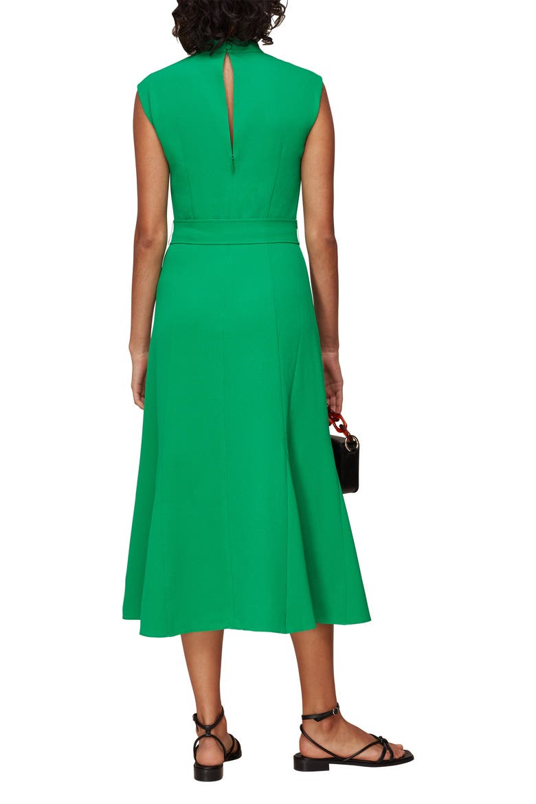 Penny Belted Midi Dress, Alternate, color, GREEN