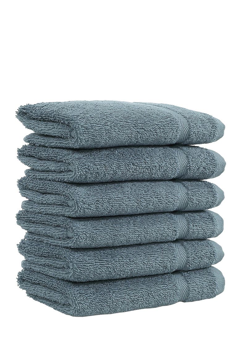 Denzi Washcloths - Set of 6 - Denzi Blue, Alternate, color, DENZI BLUE