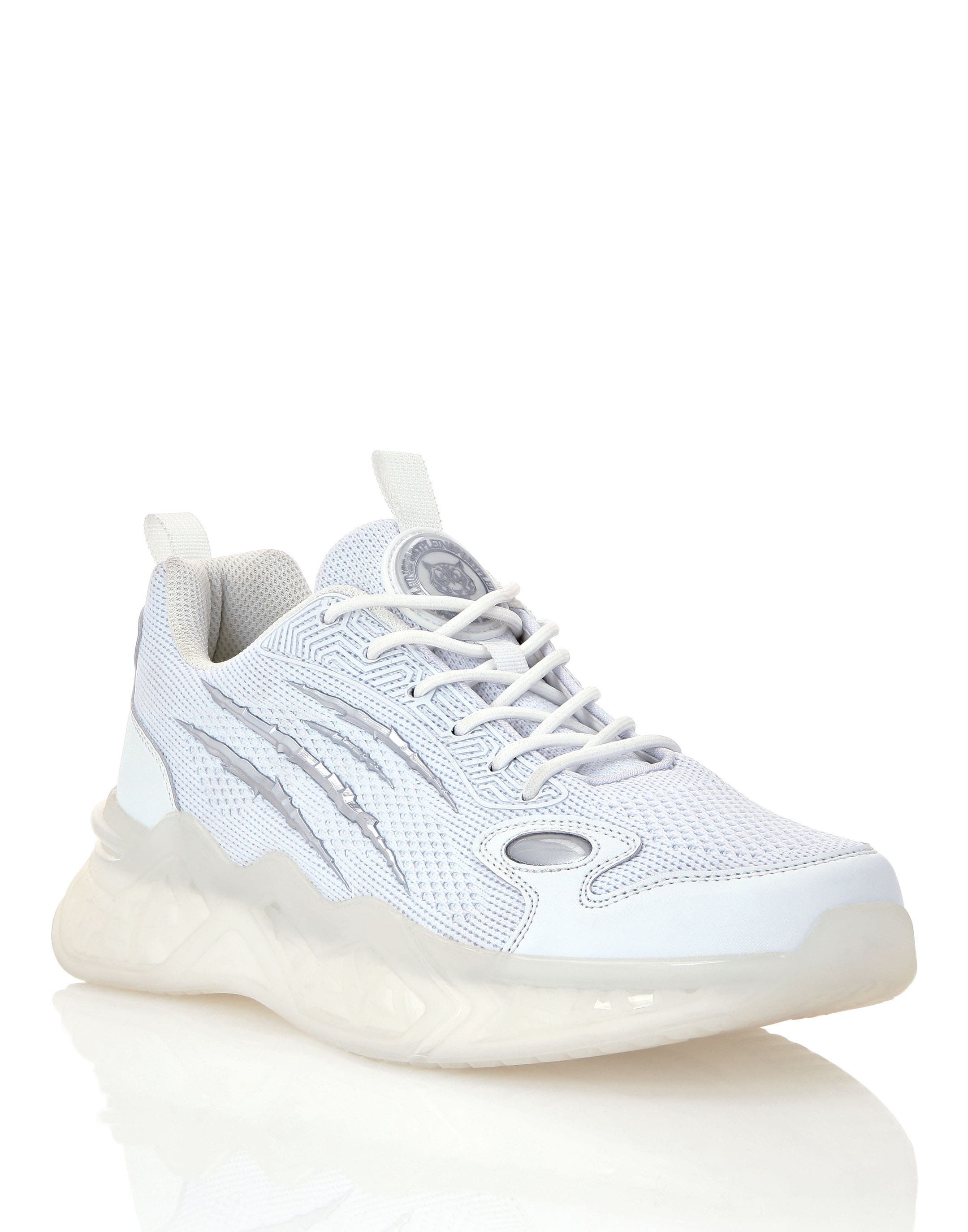Runner Sneaker Tiger Scratch Unisex, Alternate, color, white