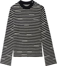 Zadig & Voltaire Spiky Stripes Wool & Cashmere Sweater