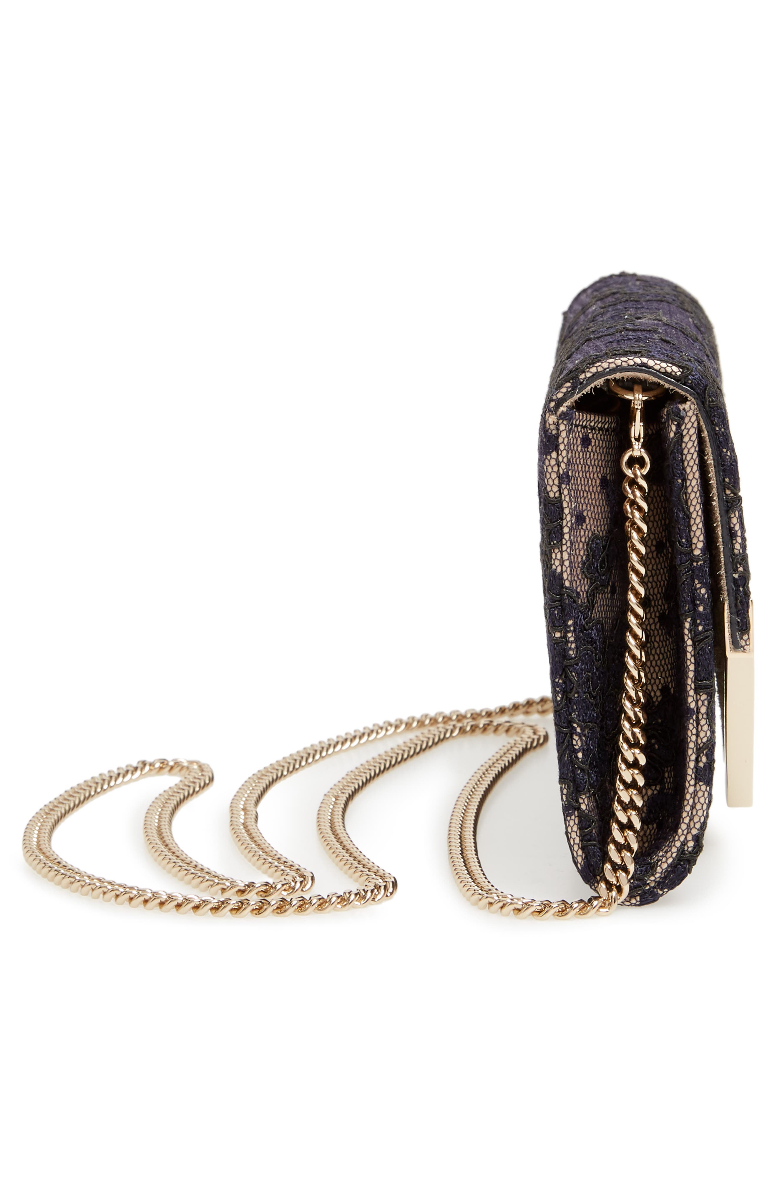 Jimmy Choo Emmie Floral Lace Clutch, Alternate, color, 