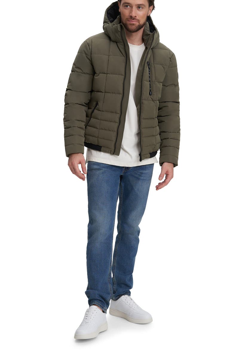 Cameron Hooded Puffer Jacket, Alternate, color, UNIFORM GREEN