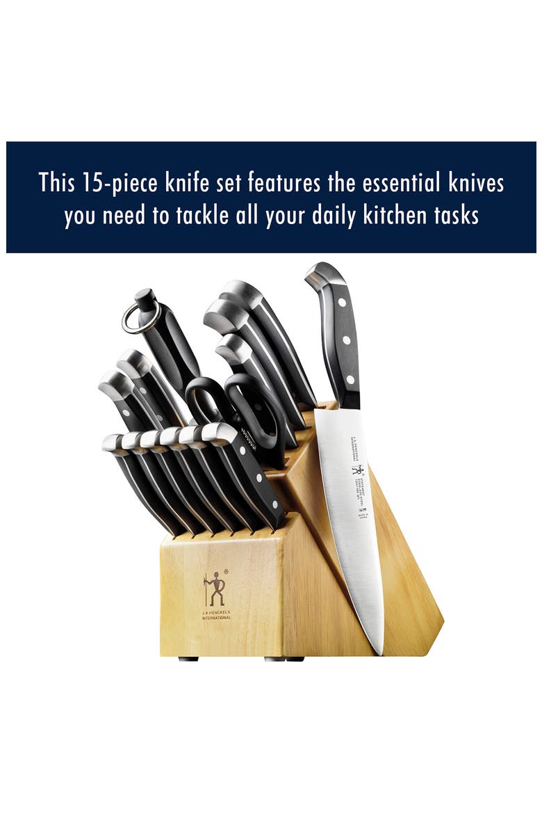 Statement 15-Piece Knife Block Set, Alternate, color, BLACK