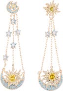 EYE CANDY LOS ANGELES Under The Moon Sun CZ Crystal Earrings