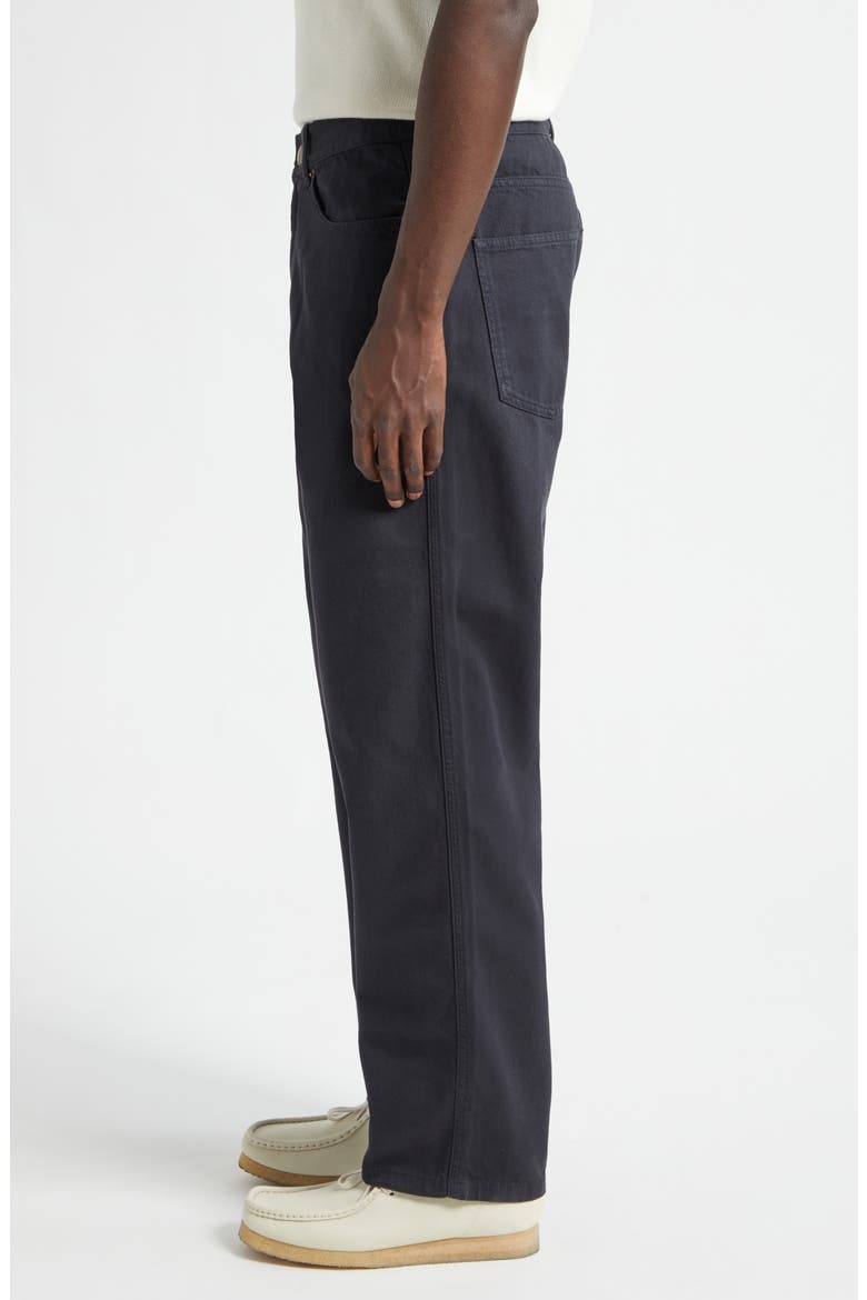 Coarse Denim Trousers, Alternate, color, BLACK
