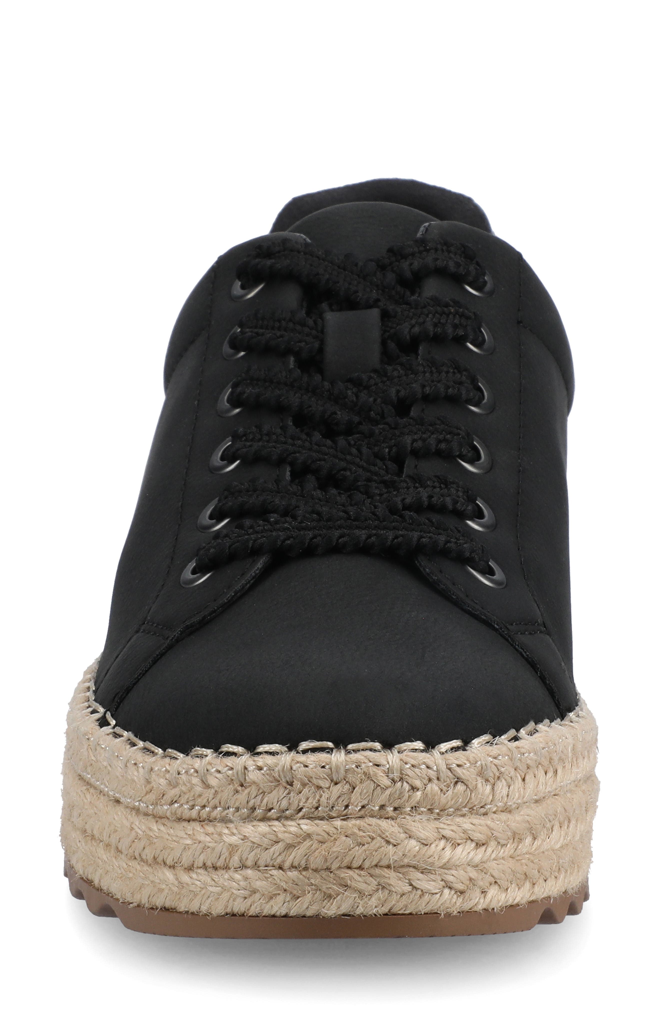Journee Collection Cosima Espadrille Sneaker, Alternate, color, Black/Graphite