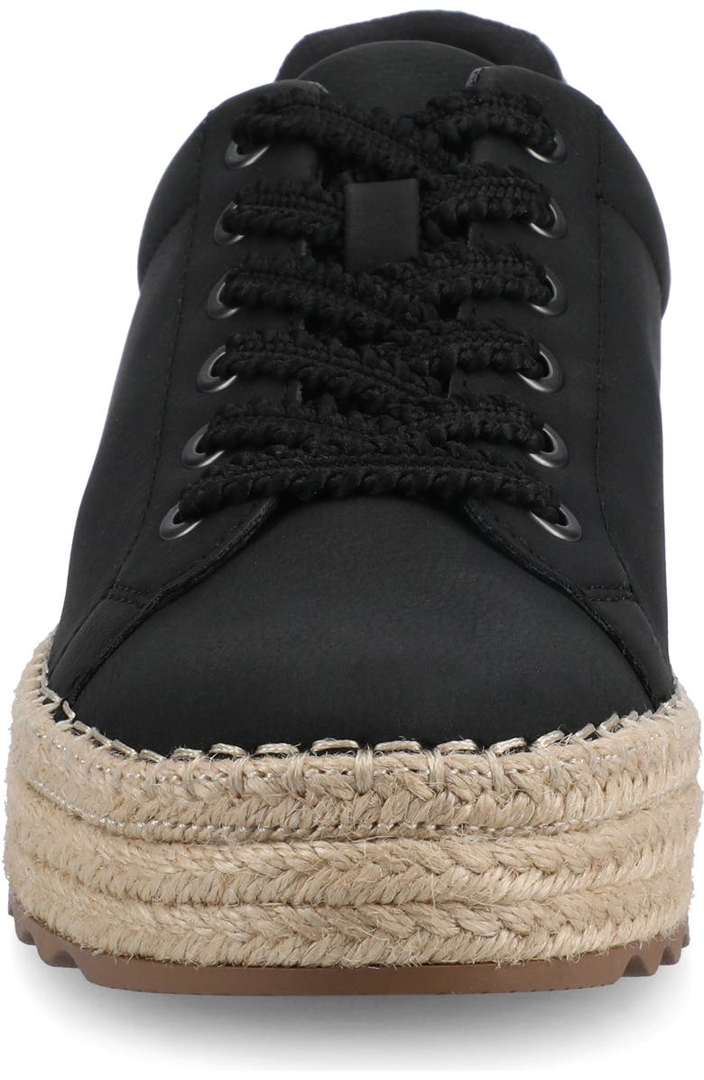 Journee Collection Cosima Espadrille Sneaker, Alternate, color, Black/Graphite