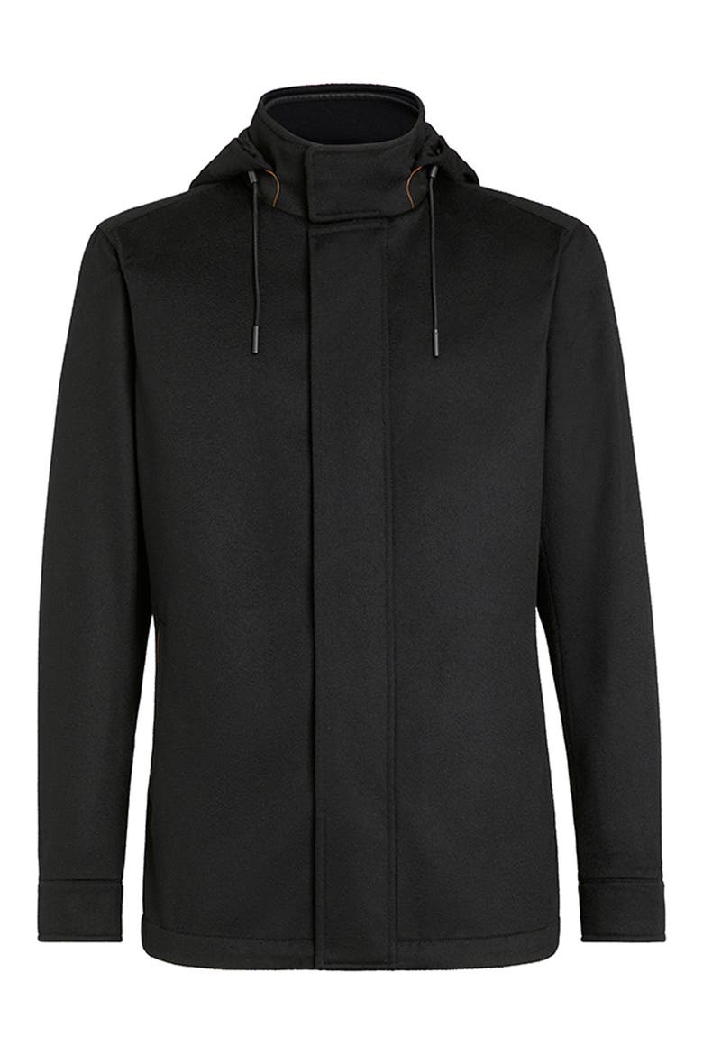 Oasi Cashmere Lite Hooded Jacket, Alternate, color, BLACK