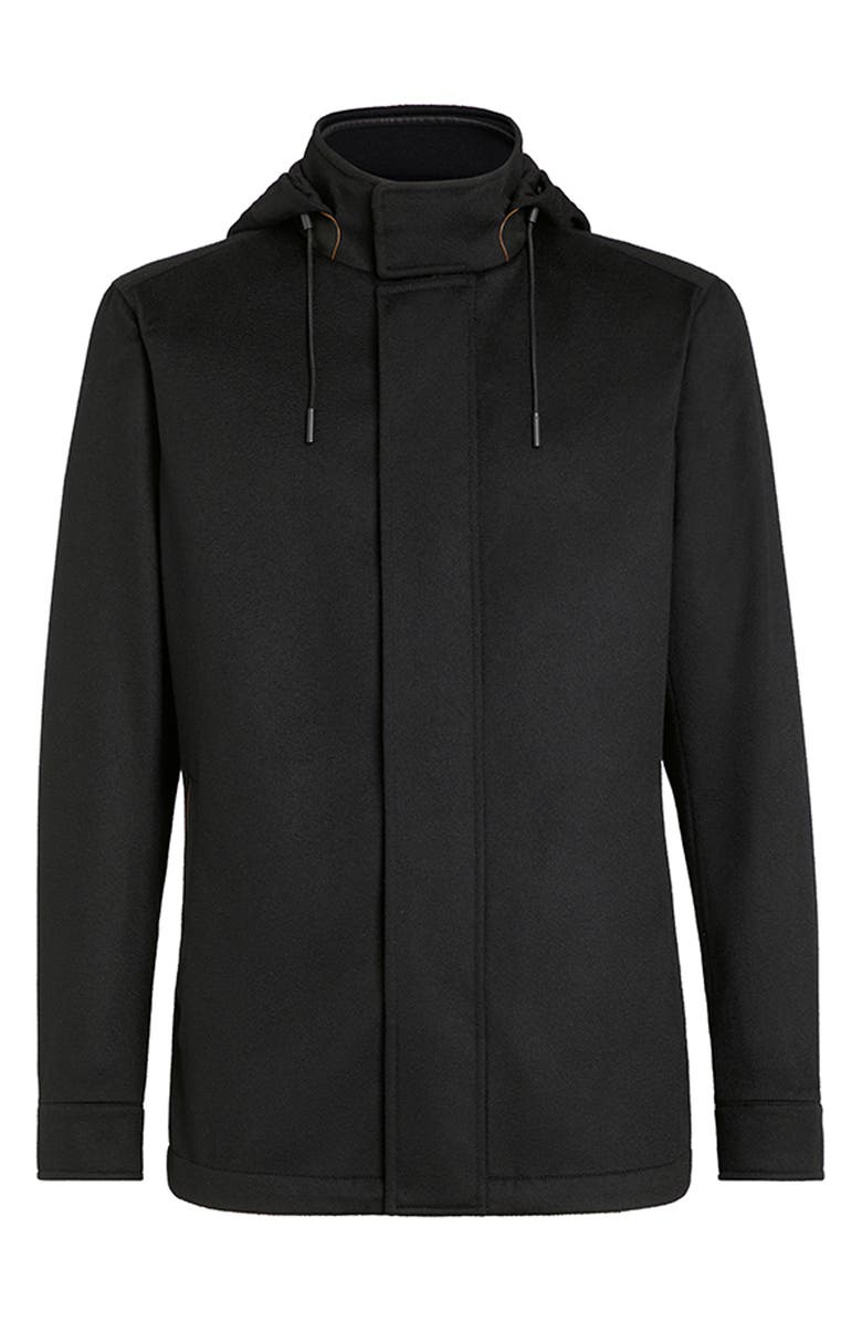 ZEGNA Oasi Cashmere Lite Hooded Jacket, Alternate, color, Black