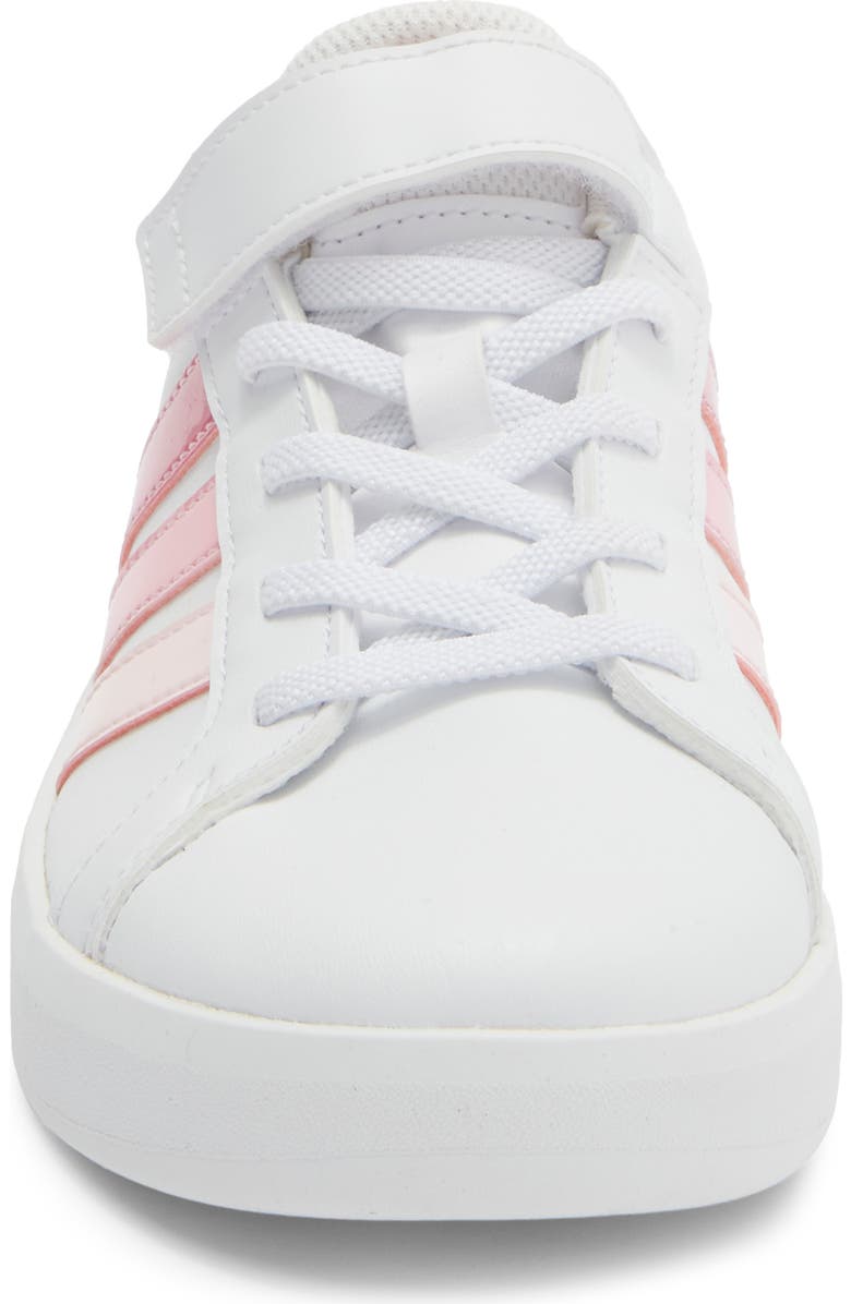 adidas Kids' Grand Court 3.0 Sneaker, Alternate, color, White/ Pink Fusion/ Bliss Pink