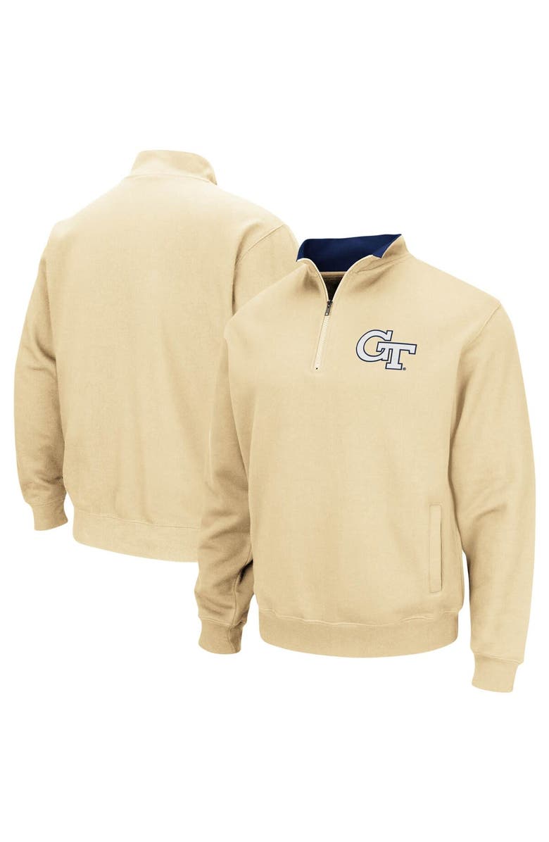 COLOSSEUM Men's Colosseum Gold Georgia Tech Yellow Jackets Tortugas Logo Quarter-Zip Pullover Jacket, Main, color, Vegas Gold