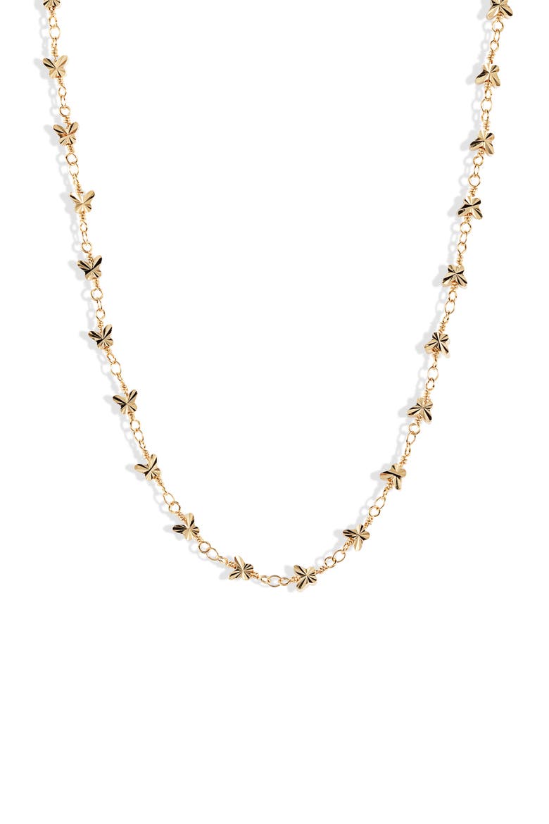 Monarch Butterfly Choker Necklace, Main, color, GOLD