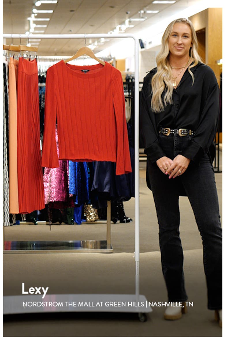 Rib Bell Sleeve Sweater video