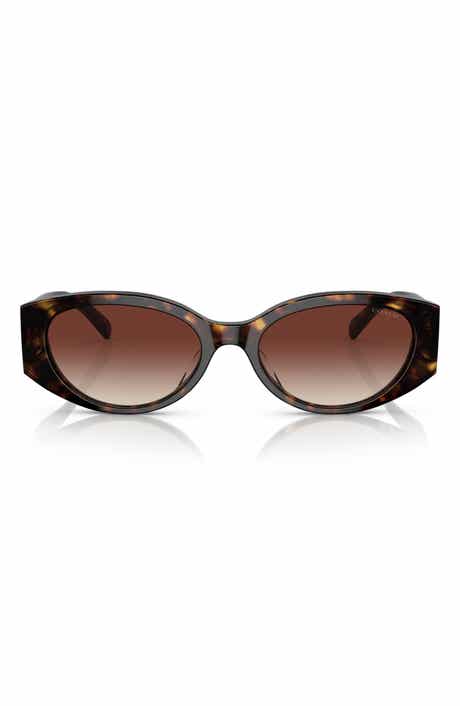 COACH 54mm Gradient Oval Sunglasses