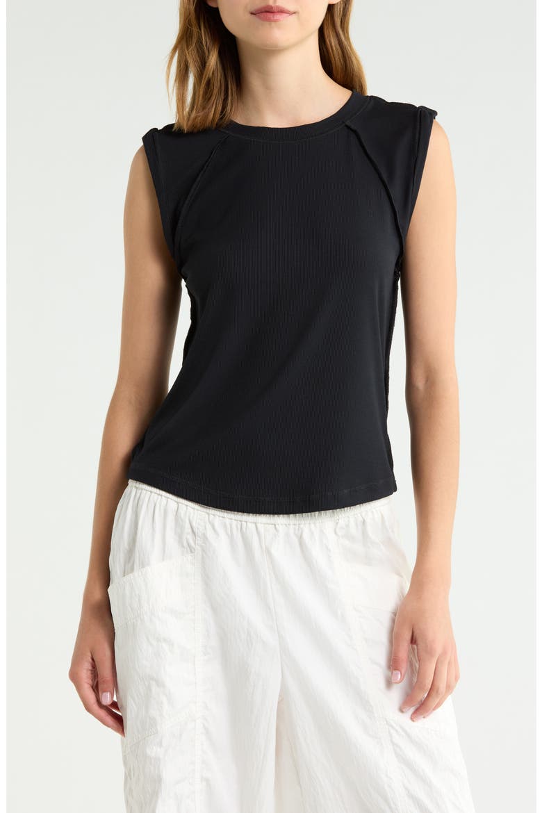 Love My Twist Muscle Tee, Main, color, BLACK