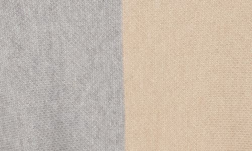 Joseph A Colorblock Turtleneck Poncho Sweater In Neutral