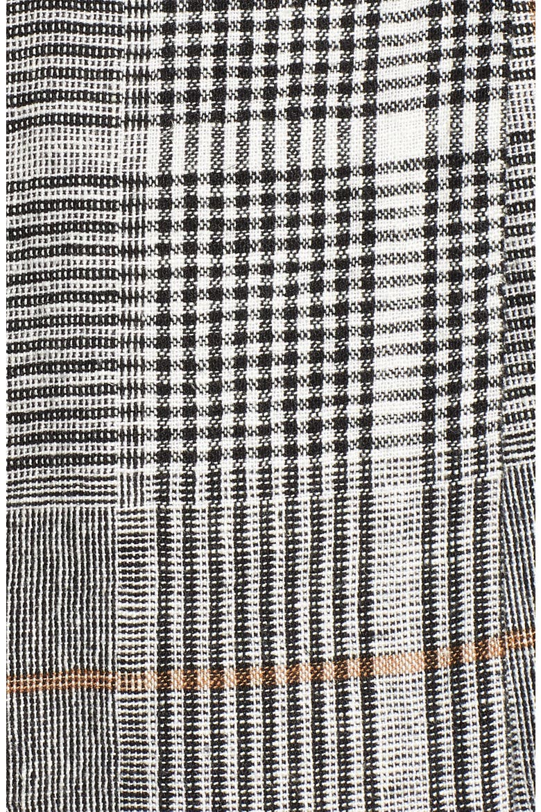 Plaid Linen Blend Blazer, Alternate, color, BLACK REMINGTON PLAID