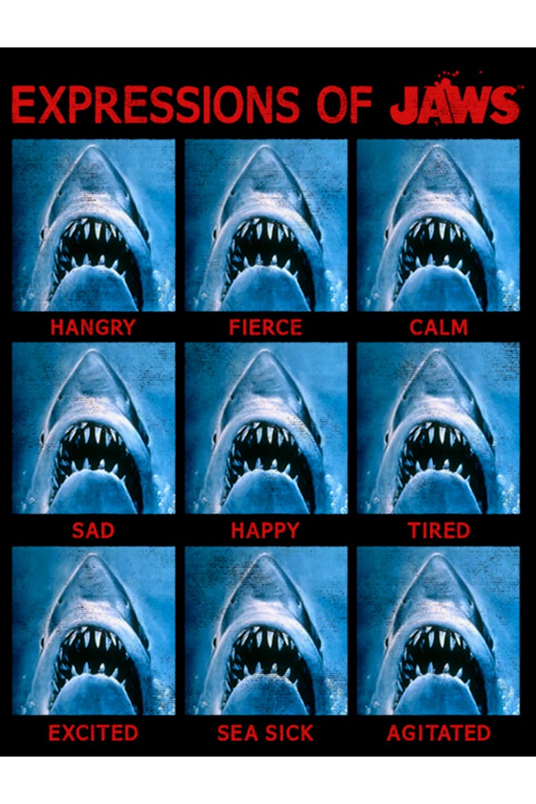 Boy's Jaws Expressions of Jaws Graphic T-Shirt, Alternate, color, Black
