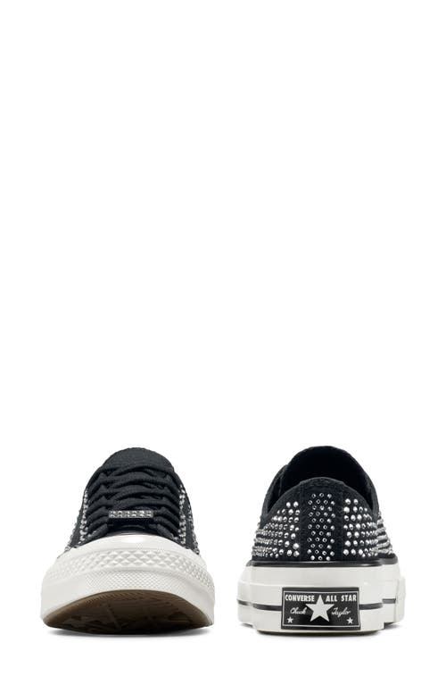 Converse Unisex Chuck 70 Swarovski® Embellished Canvas Low Top Sneaker In Black